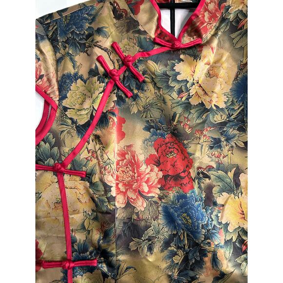 ASIAN Style Floral Dress Size M - Picture 3 of 5